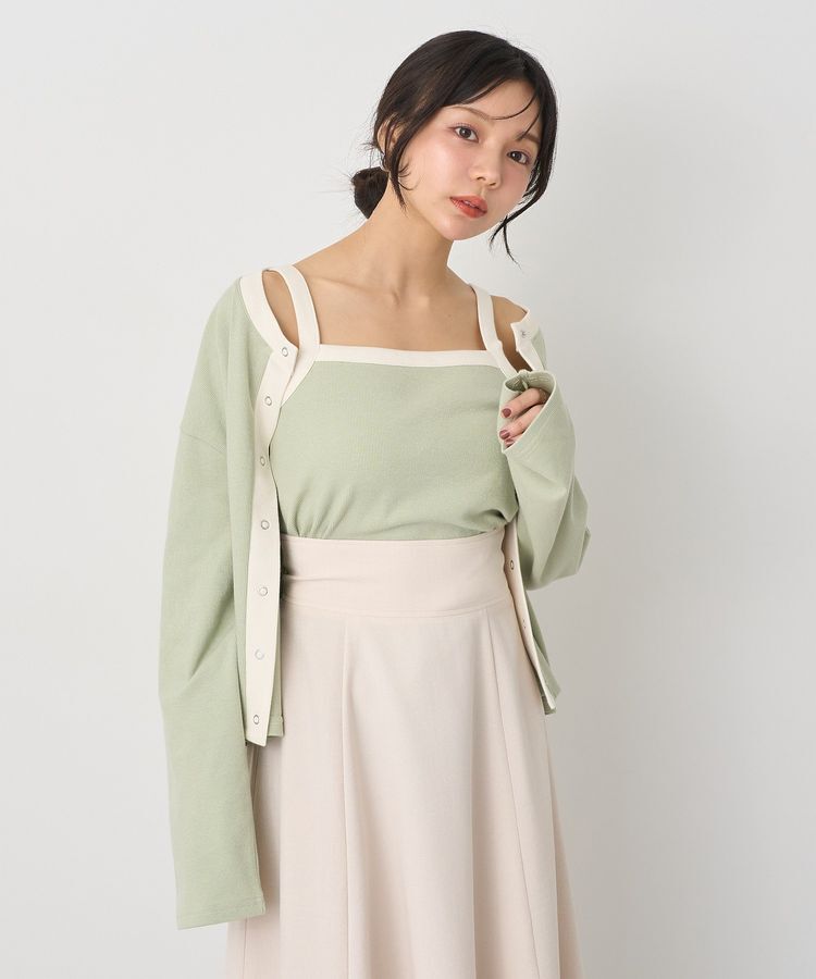 earth music&ecology「SET2点リブアンサンブル」|カーディガン|