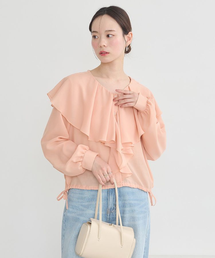 earth music&ecology「シアーラッフルブラウス」|シャツ・ブラウス|