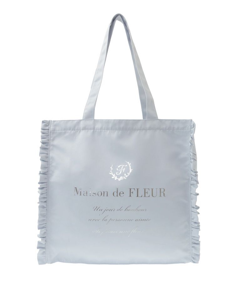 Maison de FLEUR「サテンフリルスクエアトートバッグ」|トートバッグ|