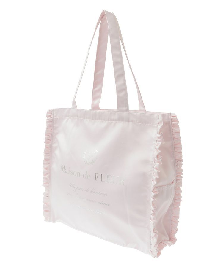 Maison de FLEUR「サテンフリルスクエアトートバッグ」|トートバッグ|
