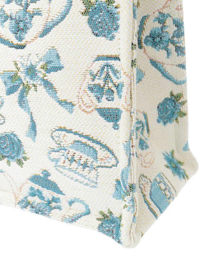 Maison de FLEUR「ティーカップ柄ゴブランスクエアトートバッグ」|トートバッグ|