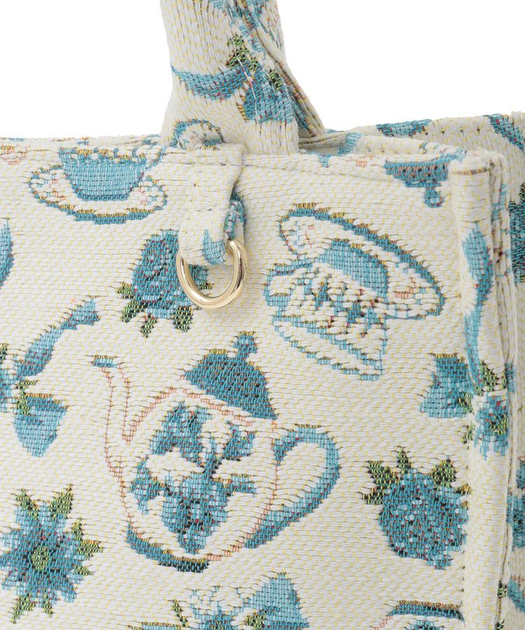 Maison de FLEUR「ティーカップ柄ゴブランスクエアトートバッグ」|トートバッグ|