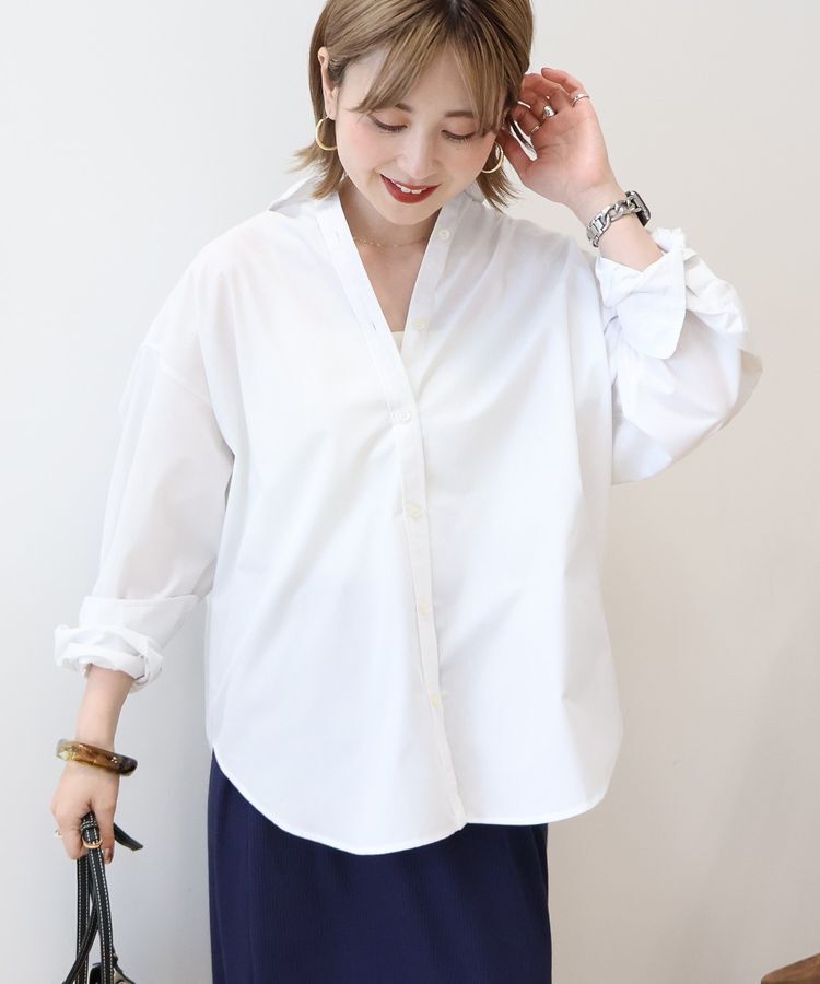 AMERICAN HOLIC「イージーケアブロードシャツ」|シャツ・ブラウス|ストライプホワイト