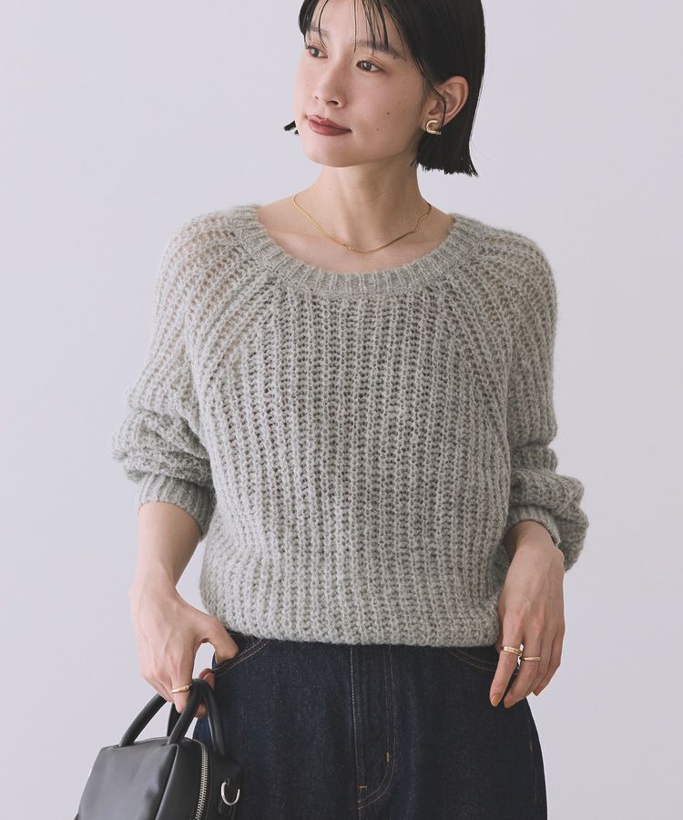 AMERICAN HOLIC「【2WAY】モヘヤ風甘編みカーディガン」|カーディガン|