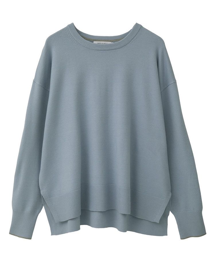 AMERICAN HOLIC「【配色】バイパチクルーネックニットプルオーバー＜静電気軽減＞」|ニット・セーター|