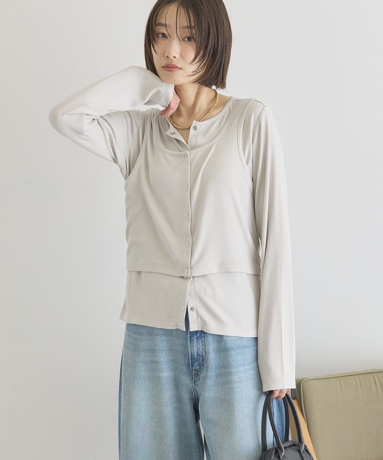 AMERICAN HOLIC「【2点セット】カーディガン+タンクトップ」|カーディガン|Ivory