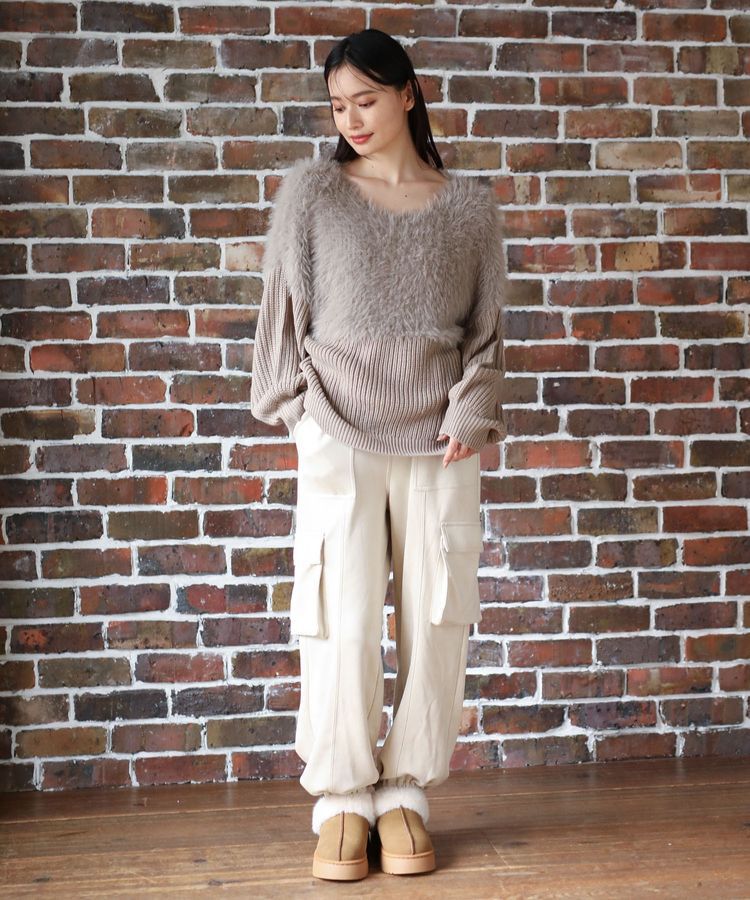 Green Parks「・Petit Fleur シャギーキリカエニット」|ニット・セーター|