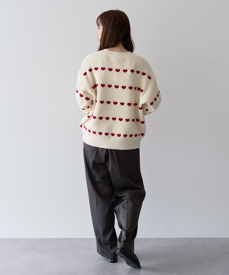 Green Parks「・swing by ハートクルーネックニット」|ニット・セーター|