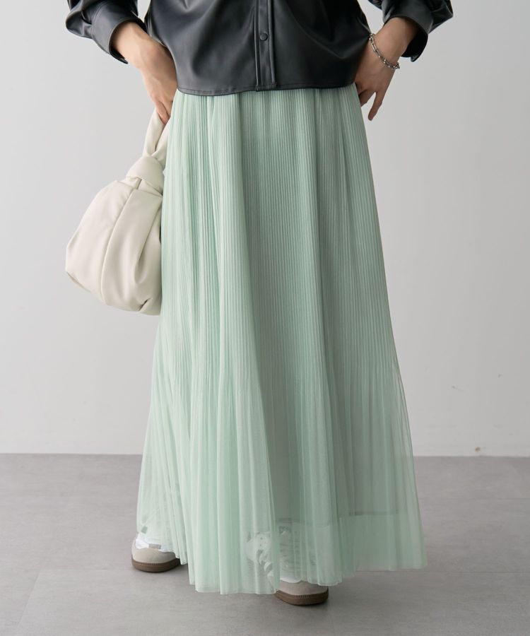 Green Parks「ラメチュールプリーツスカート」|スカート|Mint