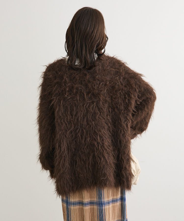 Green Parks「・swing by 2wayロング起毛カーディガン」|カーディガン|