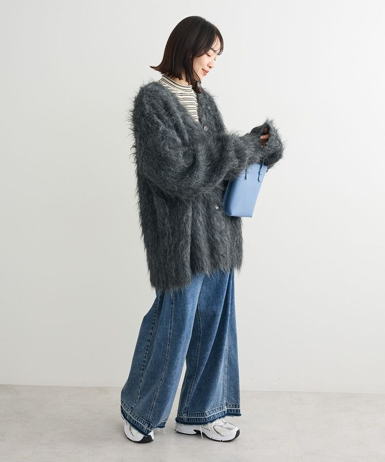 Green Parks「・swing by 2wayロング起毛カーディガン」|カーディガン|