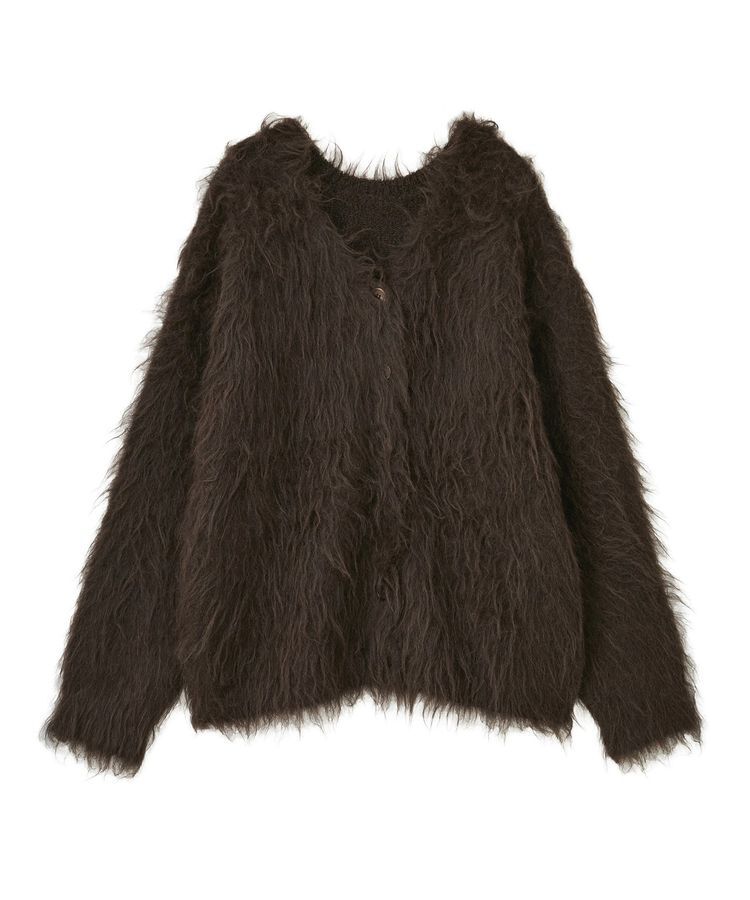 Green Parks「・swing by 2wayロング起毛カーディガン」|カーディガン|