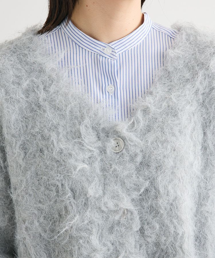 Green Parks「・swing by 2wayロング起毛カーディガン」|カーディガン|