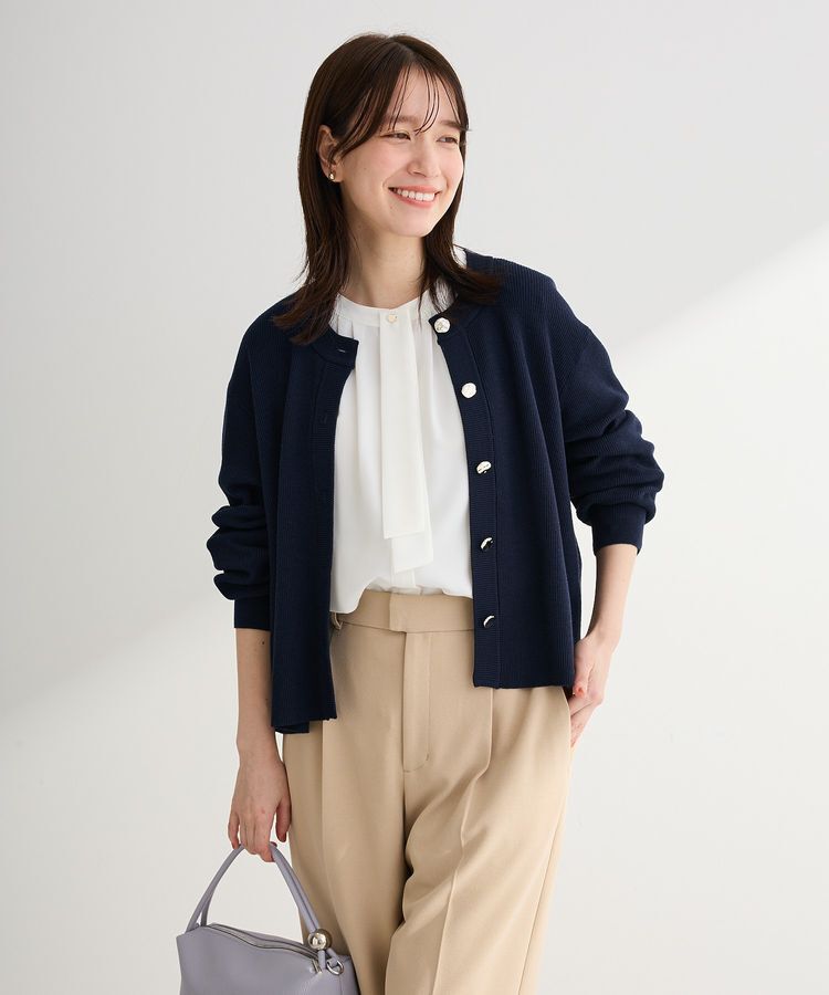 Green Parks「アンチピリング金ボタンニットカーディガン」|カーディガン|