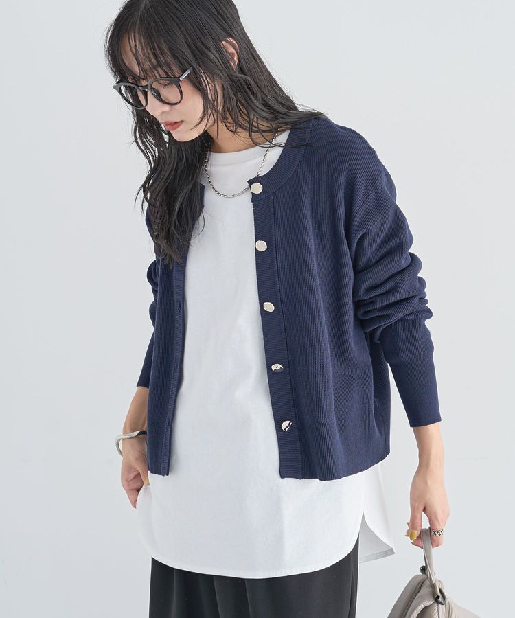 Green Parks「アンチピリング金ボタンニットカーディガン」|カーディガン|