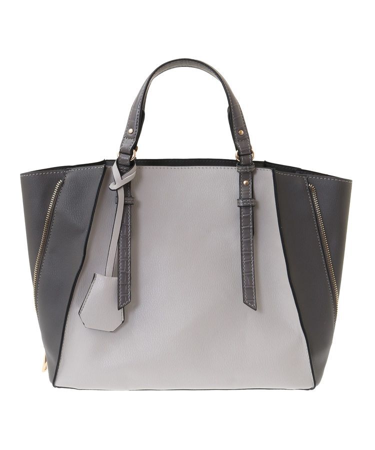 YECCA VECCA「【A4対応】2way配色ZIPデザインバッグ」|トートバッグ|