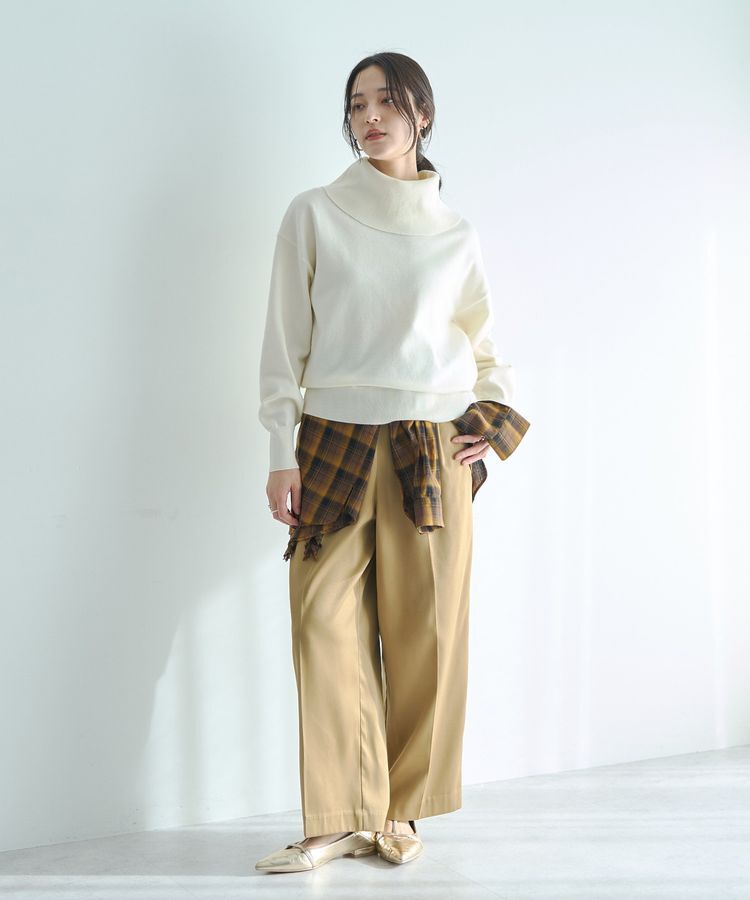 YECCA VECCA「裏起毛サテンリラックスパンツ」|その他|