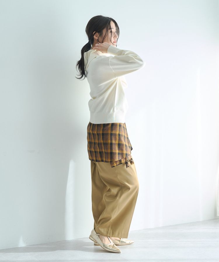 YECCA VECCA「裏起毛サテンリラックスパンツ」|その他|