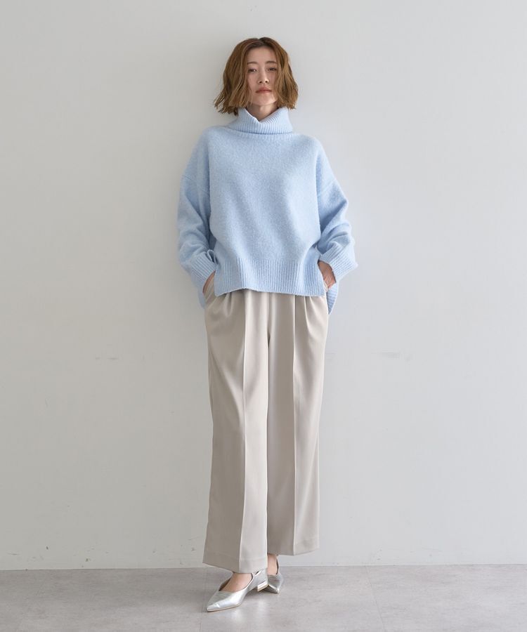 YECCA VECCA「裏起毛サテンリラックスパンツ」|その他|