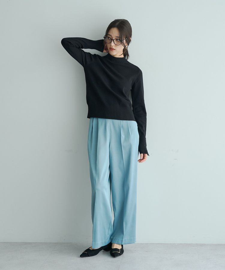 YECCA VECCA「裏起毛サテンリラックスパンツ」|その他|