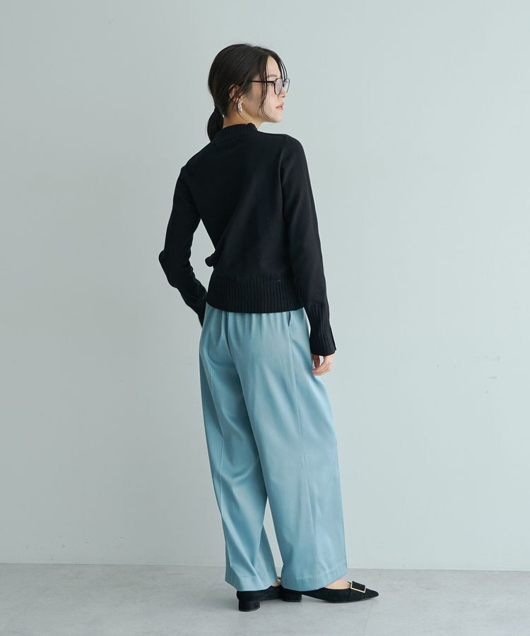 YECCA VECCA「裏起毛サテンリラックスパンツ」|その他|