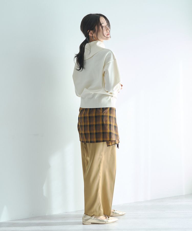 YECCA VECCA「裏起毛サテンリラックスパンツ」|その他|