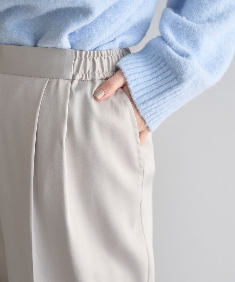 YECCA VECCA「裏起毛サテンリラックスパンツ」|その他|