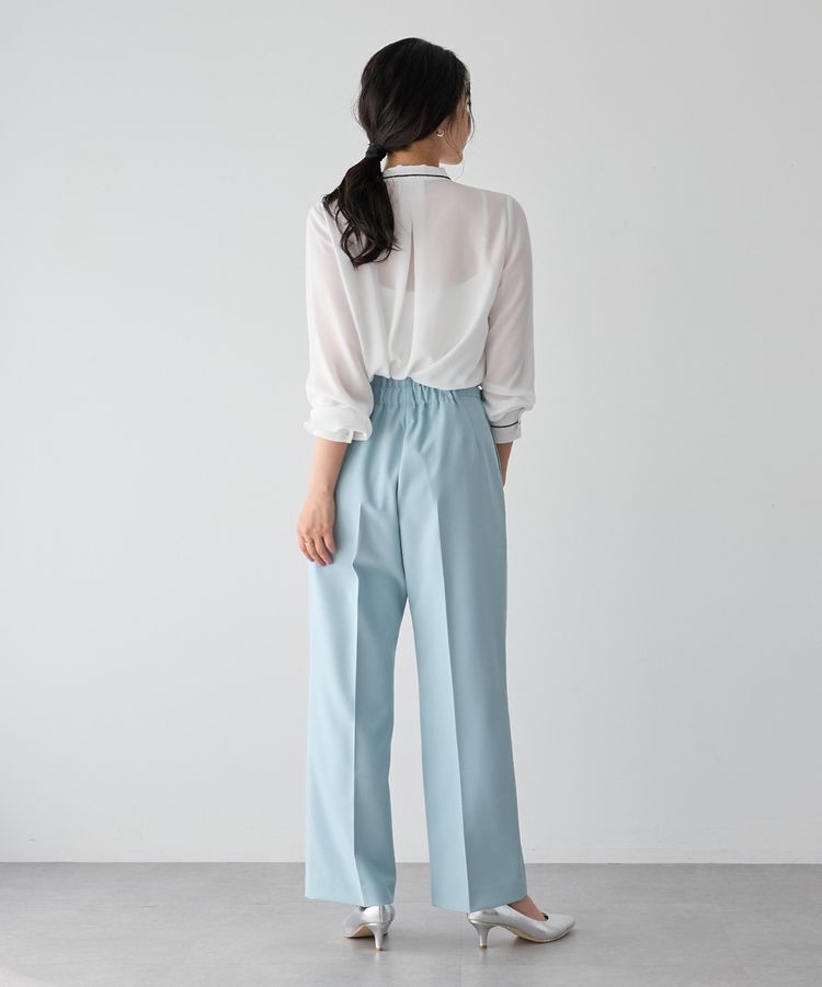 YECCA VECCA「配色ラインボウタイブラウス」|シャツ・ブラウス|