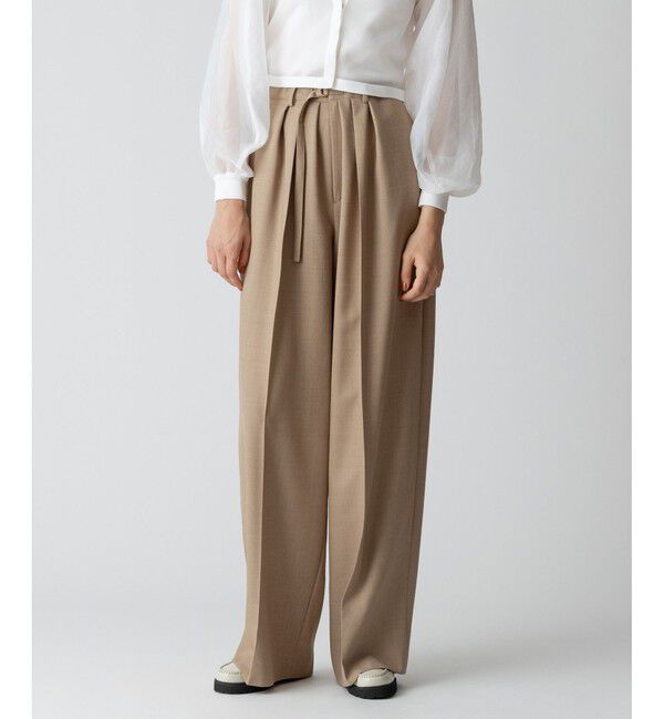 allureville「ギャバタックモダンワイドパンツ」|その他|