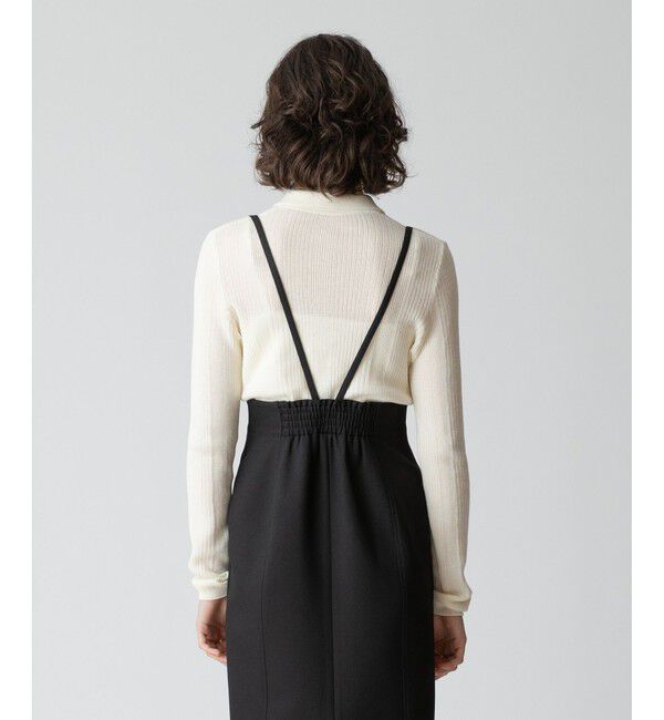 allureville「ランダムストライプニットポロ」|ニット・セーター|