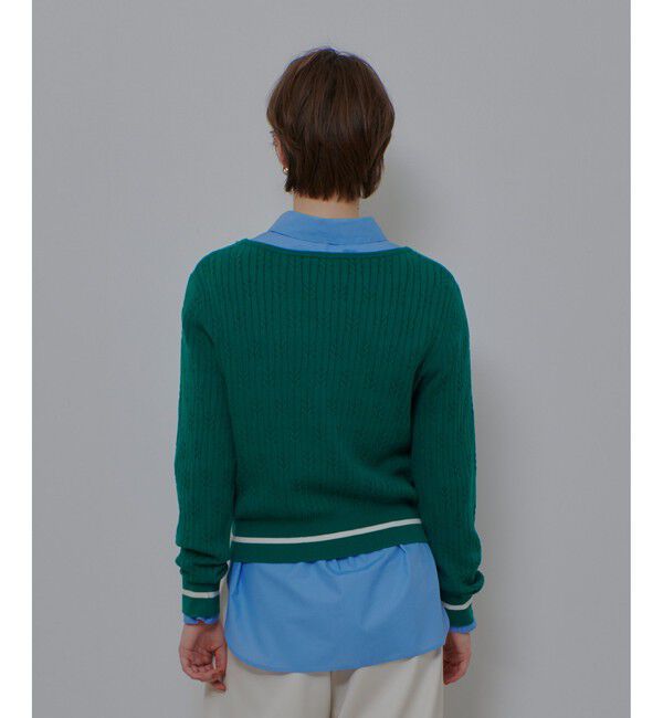 allureville「Ｗミニケーブルプルオーバー」|ニット・セーター|