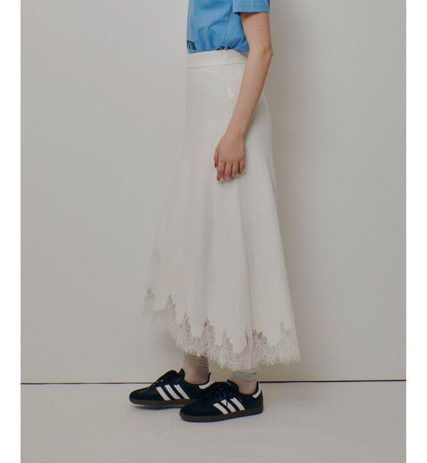 allureville「レースドッキングニットスカート」|スカート|