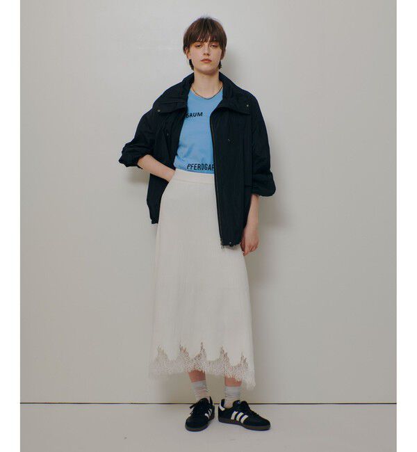 allureville「レースドッキングニットスカート」|スカート|