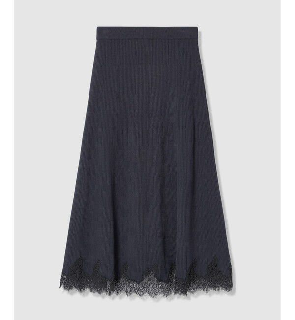 allureville「レースドッキングニットスカート」|スカート|