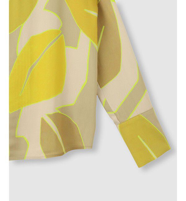 allureville「FASACリーフプリントフレンチカラーシャツ」|シャツ・ブラウス|