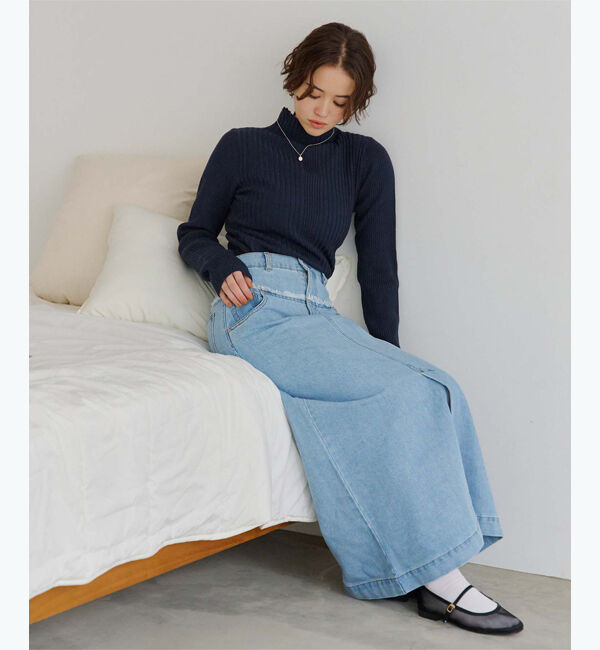 titivate「ランダムリブハイネックニット」|ニット・セーター|