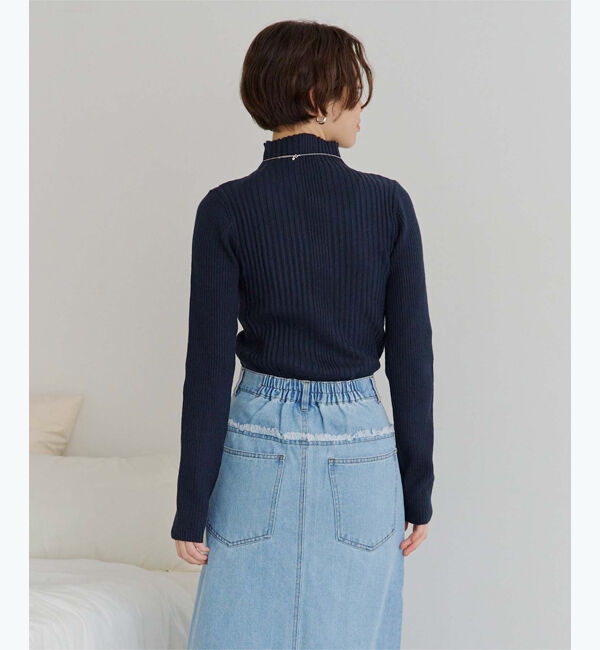 titivate「ランダムリブハイネックニット」|ニット・セーター|