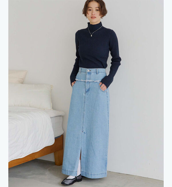 titivate「ランダムリブハイネックニット」|ニット・セーター|