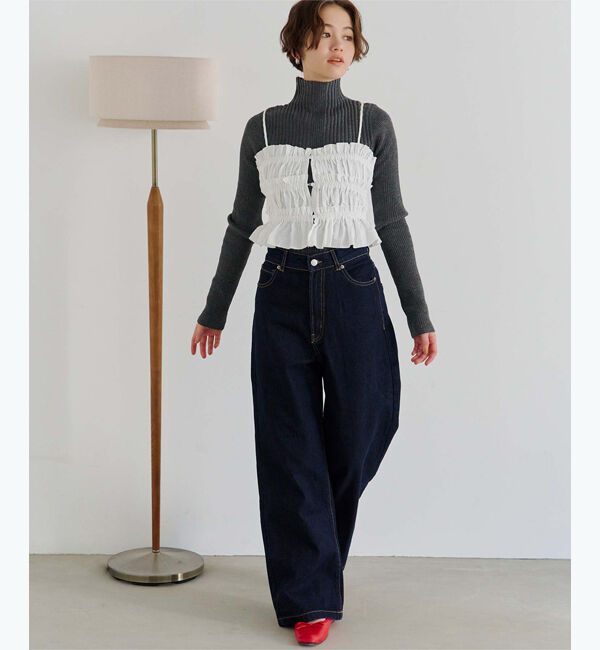 titivate「ランダムリブハイネックニット」|ニット・セーター|