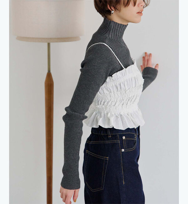 titivate「ランダムリブハイネックニット」|ニット・セーター|