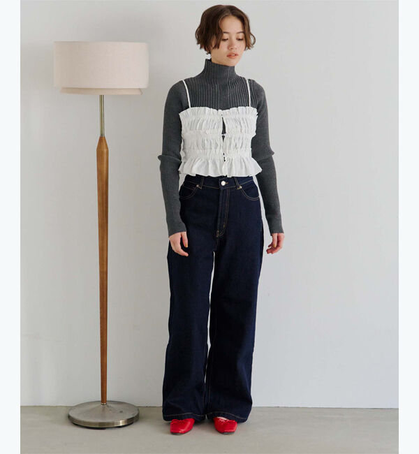 titivate「ランダムリブハイネックニット」|ニット・セーター|