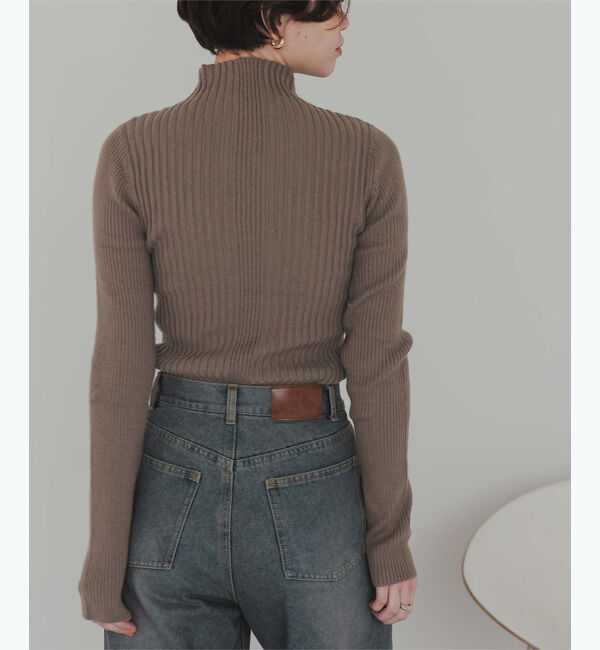 titivate「ランダムリブハイネックニット」|ニット・セーター|