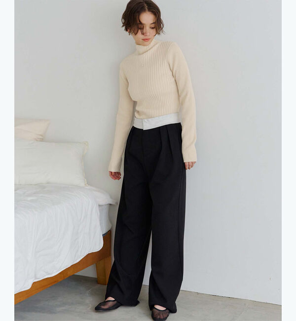 titivate「ランダムリブハイネックニット」|ニット・セーター|