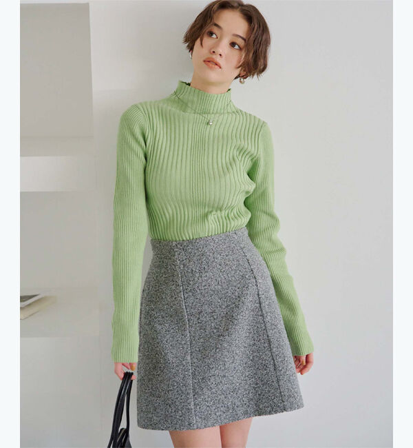 titivate「ランダムリブハイネックニット」|ニット・セーター|