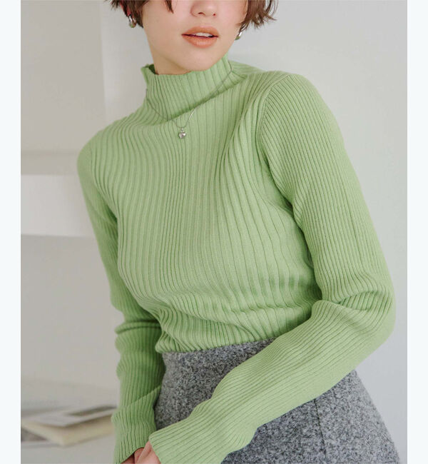 titivate「ランダムリブハイネックニット」|ニット・セーター|