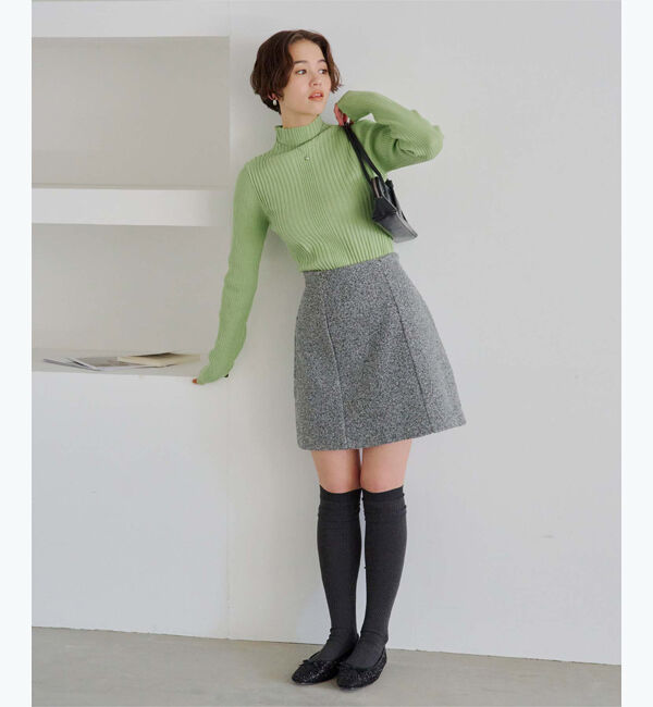 titivate「ランダムリブハイネックニット」|ニット・セーター|