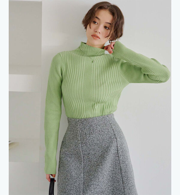 titivate「ランダムリブハイネックニット」|ニット・セーター|