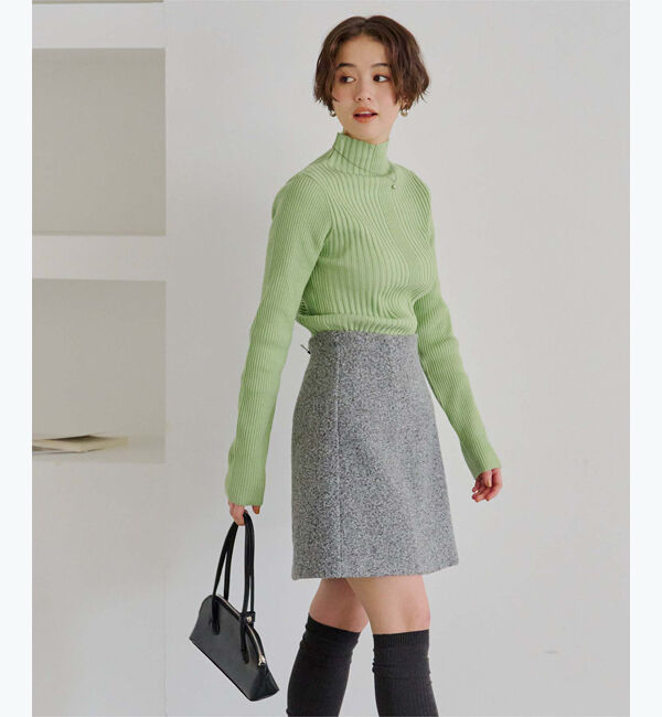 titivate「ランダムリブハイネックニット」|ニット・セーター|