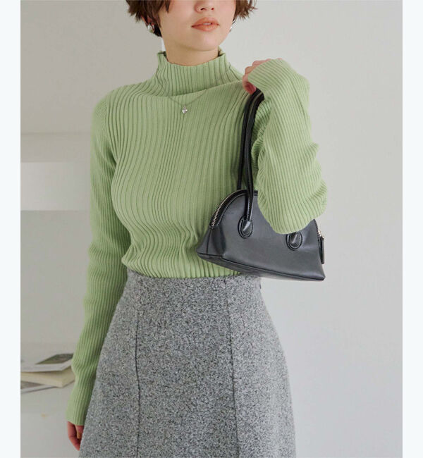 titivate「ランダムリブハイネックニット」|ニット・セーター|