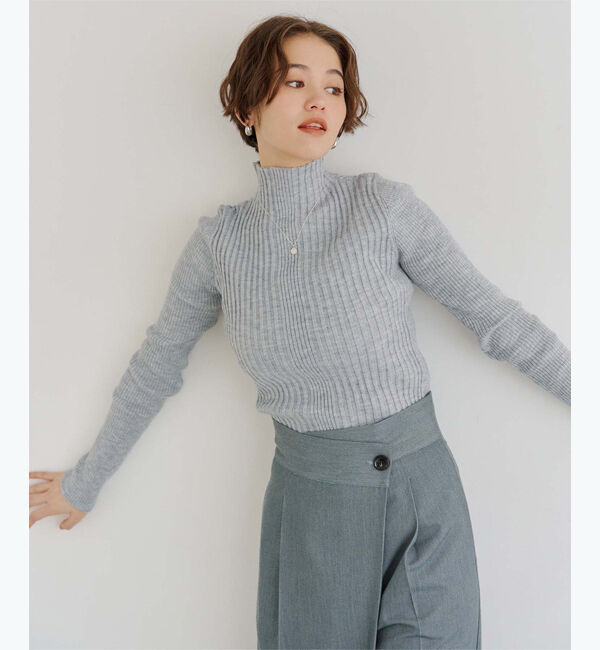 titivate「ランダムリブハイネックニット」|ニット・セーター|